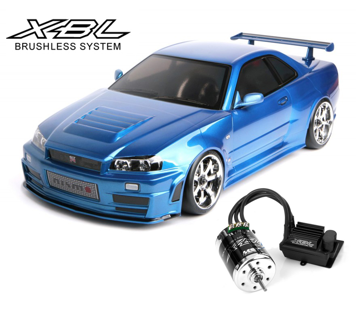 Радиоуправляемая машина для дрифта MST MS-01D NISSAN R34 GT-R 4WD RTR масштаб 1:10 2.4G — MST-533009