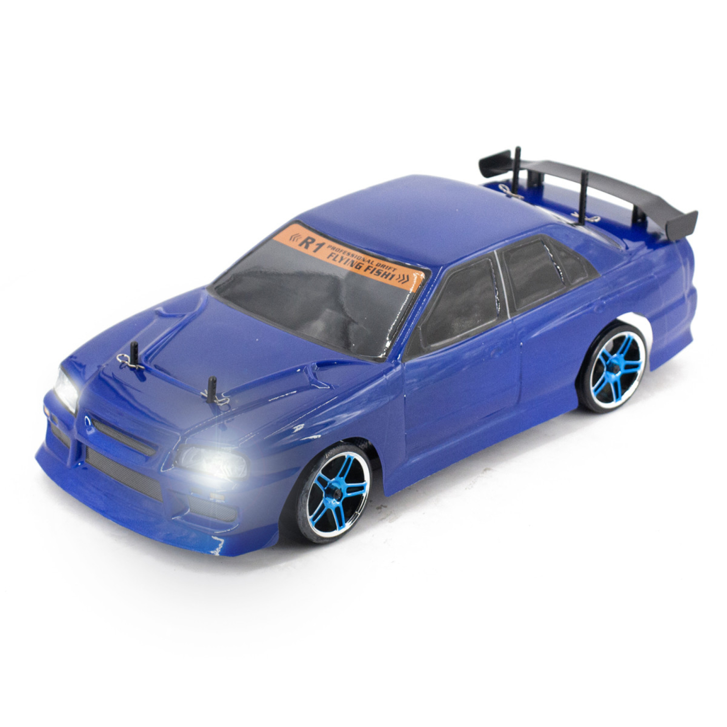 Радиоуправляемый автомобиль для дрифта HSP Flying Fish 1 LED 4WD RTR масштаб 1:10 2.4G — 94123T-12330-BL
