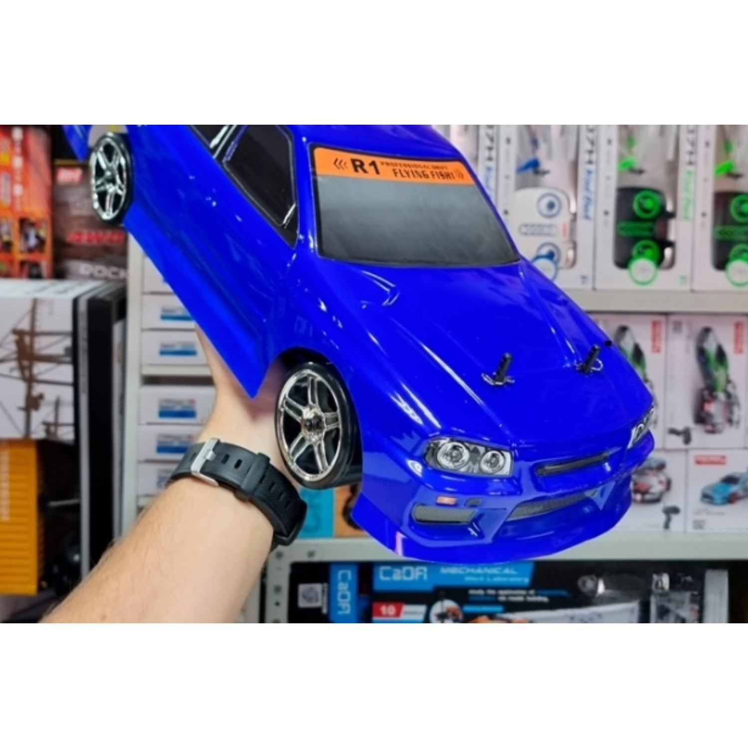 Радиоуправляемый автомобиль для дрифта HSP Flying Fish 1 LED 4WD RTR масштаб 1:10 2.4G — 94123T-12330-BL — изображение 5